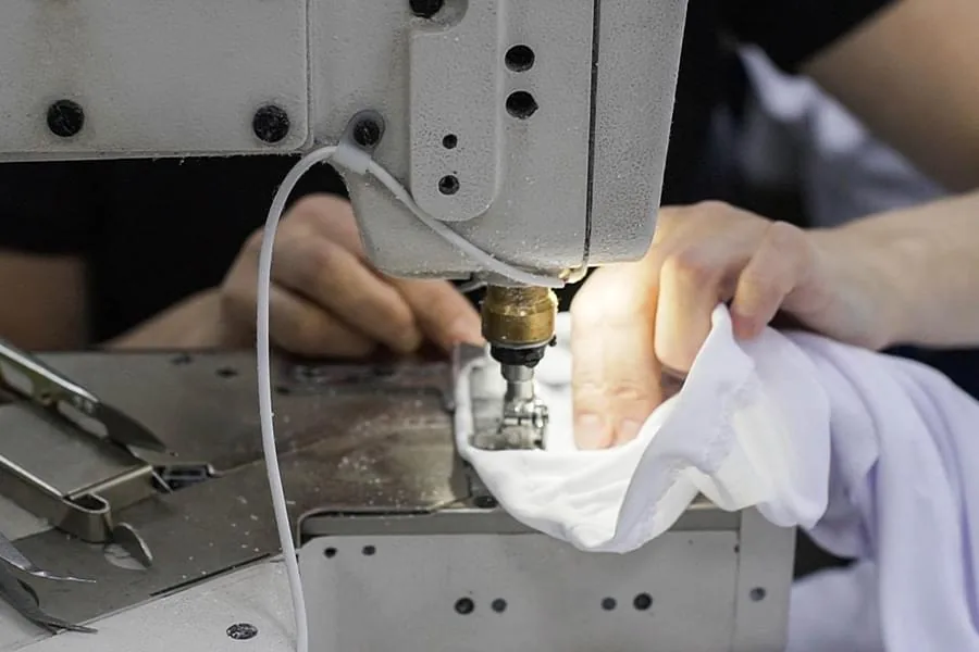 Пошив комплекта на швейном участке